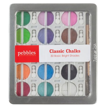 Chalk Set Basic Brights / Set de Gises Colores Brillantes Pasteles Pebbles