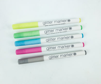 Glitter Markers Set / 5 Marcadores de Brillitos Marcadores &amp; Plumones Heidi Swapp