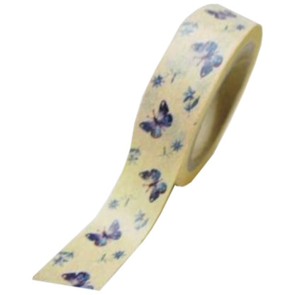 Cinta Adhesiva / Washi Tape Yellow With Butterfly Descontinuado Darice