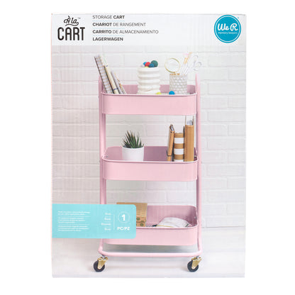 A la Cart Storage Cart Pink / Carrito Organizador con Ruedas Rosa Almacenamiento y Organización We R Memory Keepers