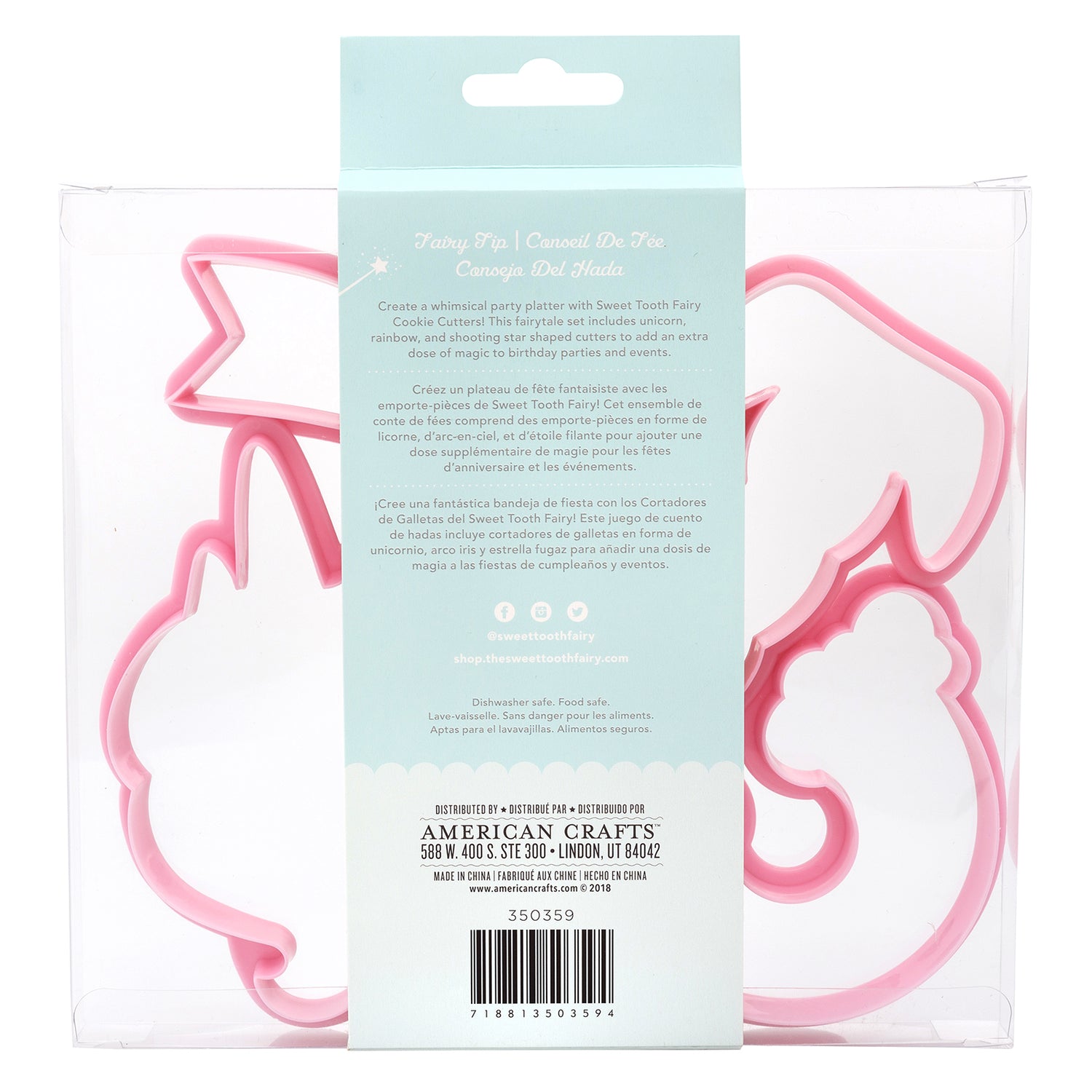 Unicorn Cookie Cutters / Cortadores de Galleta Unicornio Descontinuado Sweet Tooth Fairy