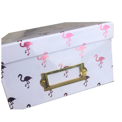 Pink Flamingos Foil Box / Caja Organizadora Decorada de Flamingos Descontinuado DCWV