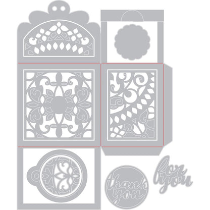 Thinlits Moroccan Lace Box Die / Suaje Caja Encaje Marroqui Descontinuado Sizzix