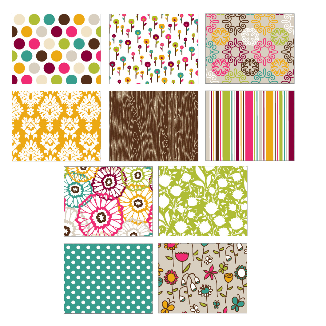 Marvelous Box of Cards / Tarjetas y Sobres de Estampas Variadas Papel DCWV