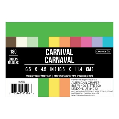 Carnival Paper 180 Sheets / 180 Hojas Papel Carnaval 11 x 16 cm Papel Colorbok