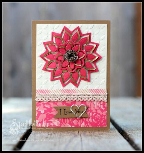 Shapeabilities Cut, Fold &amp; Tuck Dies  Floral Burst / Suaje y Realce Explosión de Flores Dados de Corte / Suajes / Troqueles Spellbinders