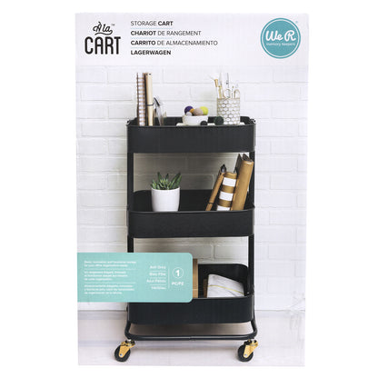 A la Cart Storage Cart Burnt Ash / Carrito Organizador con Ruedas Negro Almacenamiento y Organización We R Memory Keepers