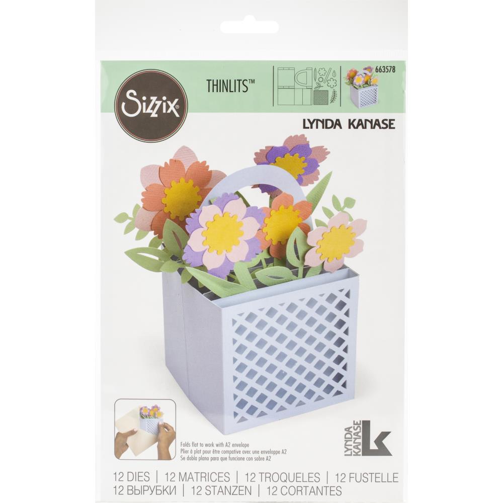 Thinlits Card in a Box, Flower Basket Die / Suajes de Cestita de Flores