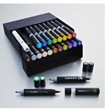 Chameleon Color Tones Markers Deluxe Set 22 pc / Set de Lujo Camaleon 22 pzas. Descontinuado Chameleon