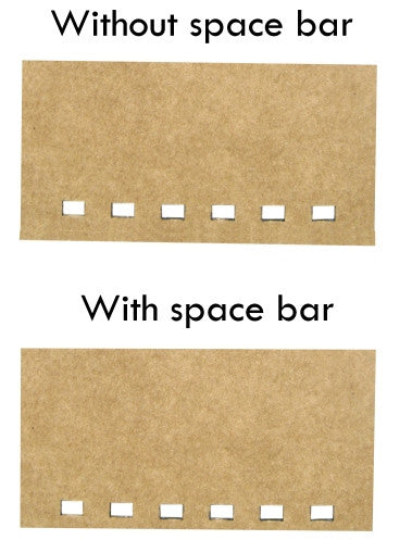 Space Bar Directions / Barra Espaciadora para Zutter Bind it all Accesorios Zutter