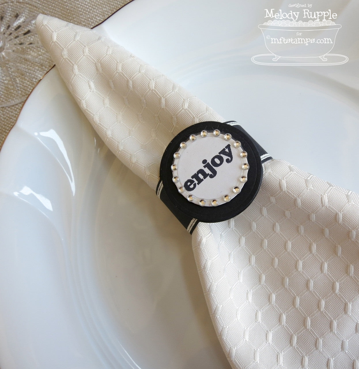 Suaje de Corte de servilletero y Tarjeta de Mesa / Napkin Ring and Place Card Descontinuado Die Namics