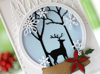 Suaje de Corte de Circulo de Copo de Nieve / Stitched Snowflake Circle Frame Descontinuado Memory Box