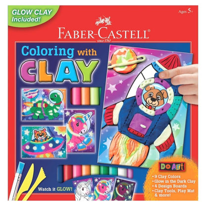 Do Art Coloring With Clay Space Pets / Coloreado con Arcilla Mascotas Espaciales Modelado Faber Castell