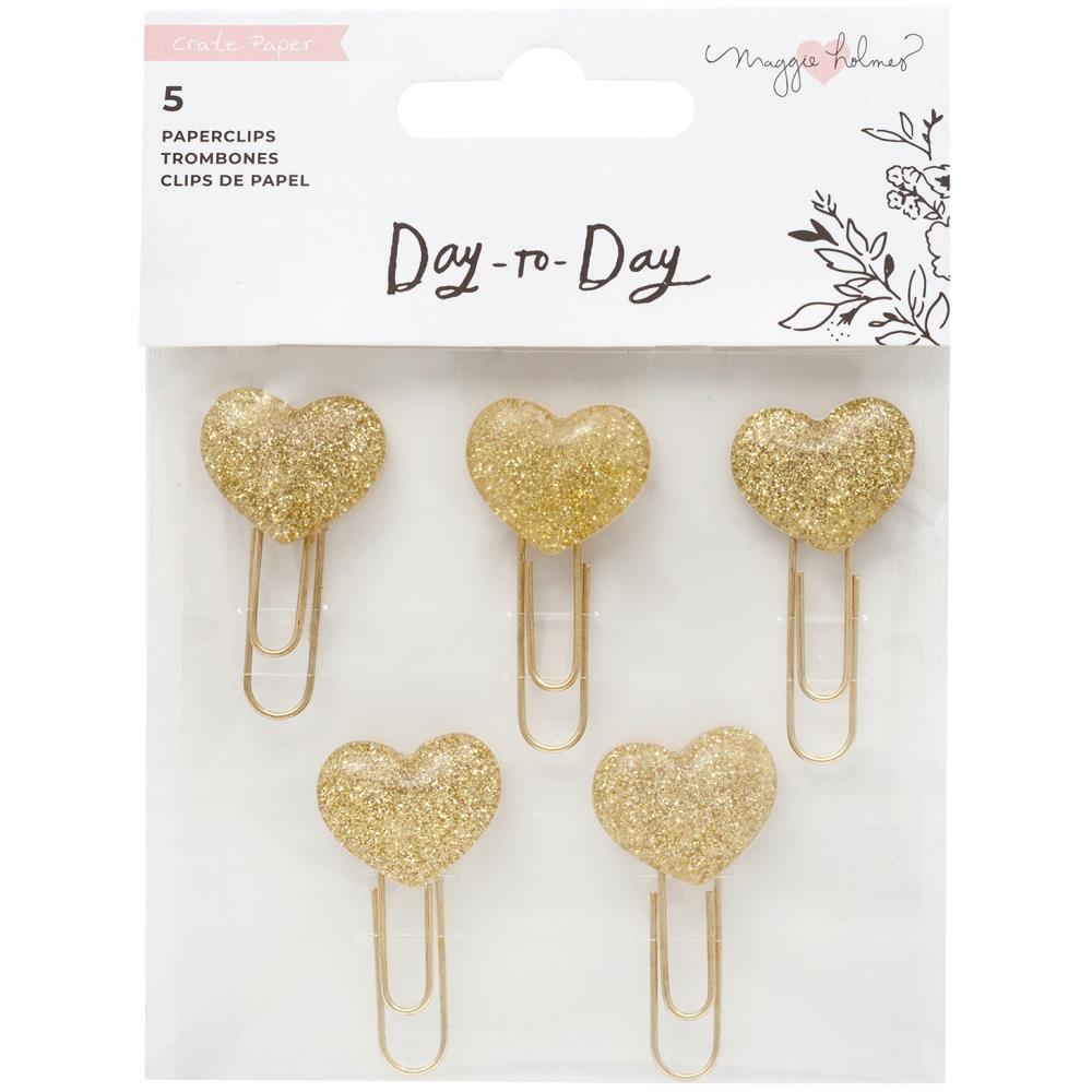 Day-To-Day Planner Paper Clips / Clips de Papel de Corazón con Brillitos Adornos / Embellishments Maggie Holmes