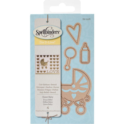 Suaje de Corte de Carriola Bebe / Sweet Baby Descontinuado Spellbinders