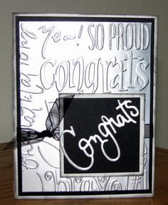 Folder de Grabado / Embossing Folder Congrats Descontinuado Cuttlebug