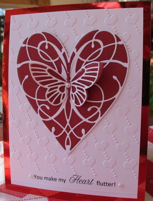 Embossing Heart Backgournd / Folder de Grabado Corazones Descontinuado Darice