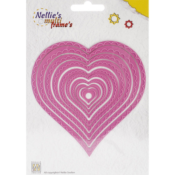 Suaje de Corte de Corazon Escalopado / Wavy Heart Dados de Corte / Suajes / Troqueles Nellie&