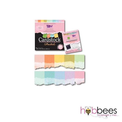 Pastels Cardstock Pad 12 X 12 / Cartulina Texturizada en Colores Pastel Descontinuado Core&
