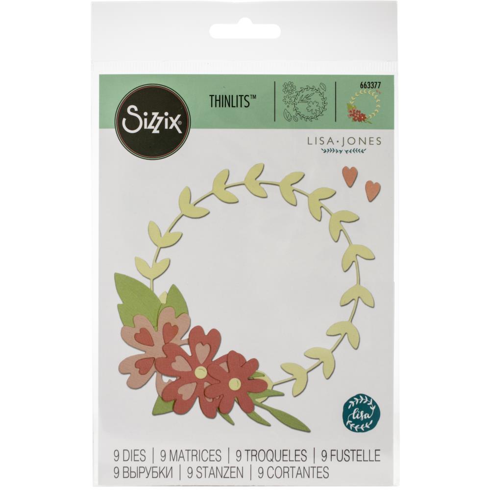 Thinlits Floral Wreath Die / Suaje de Corona Floral Descontinuado Sizzix