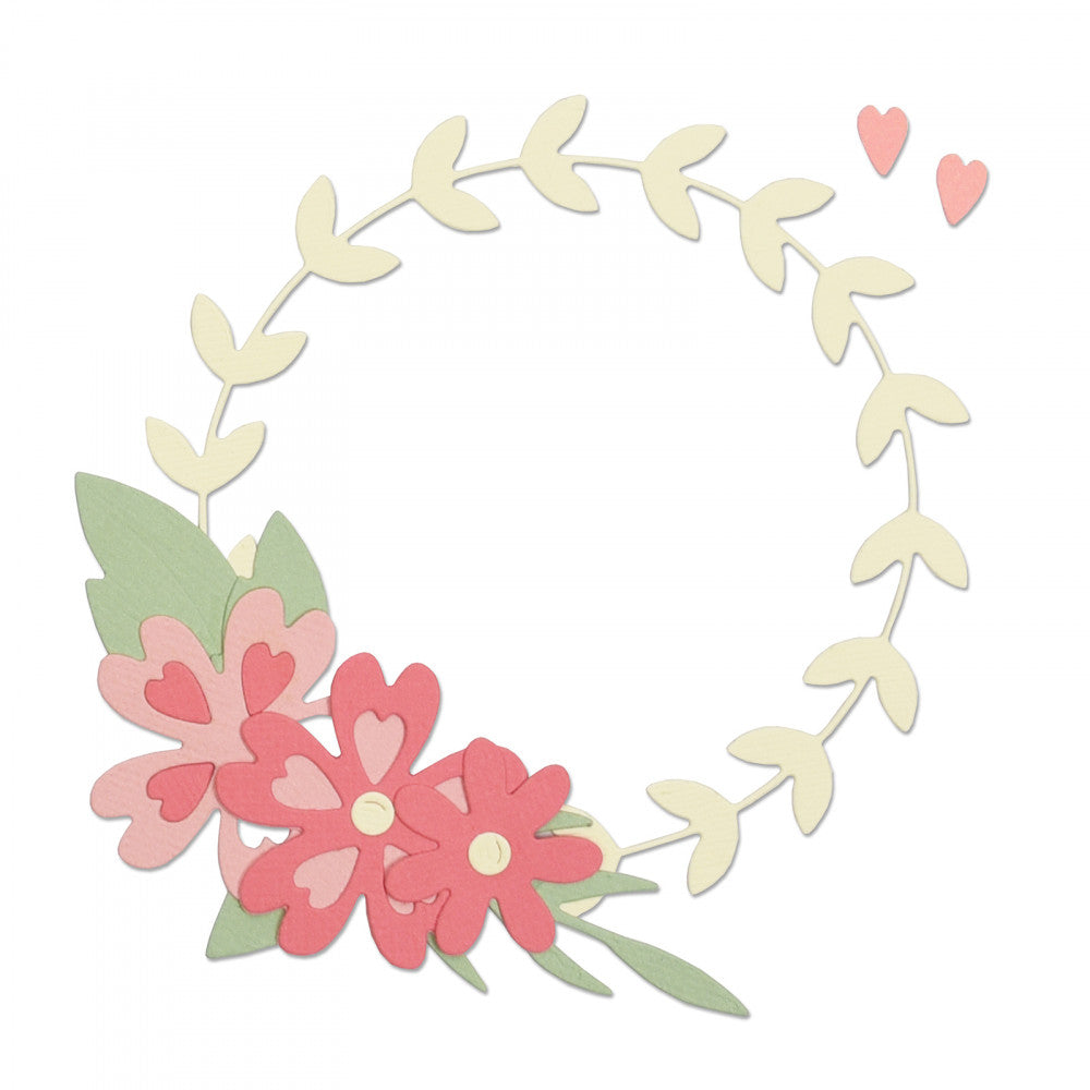 Thinlits Floral Wreath Die / Suaje de Corona Floral Descontinuado Sizzix