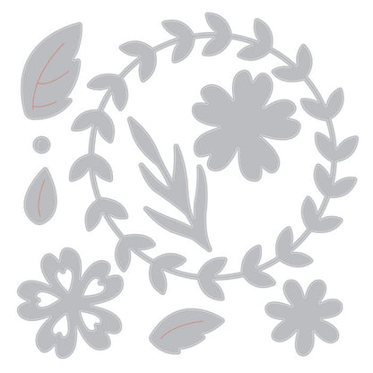 Thinlits Floral Wreath Die / Suaje de Corona Floral Descontinuado Sizzix