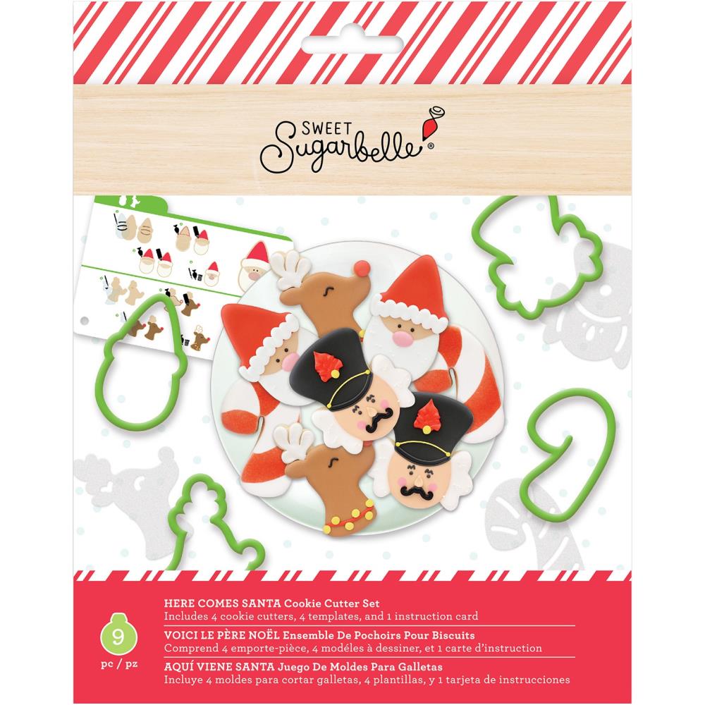 Cookie Cutter Set Here Comes Santa / Cortadores de Galletas Ahí Viene Santa Descontinuado Sugarbelle