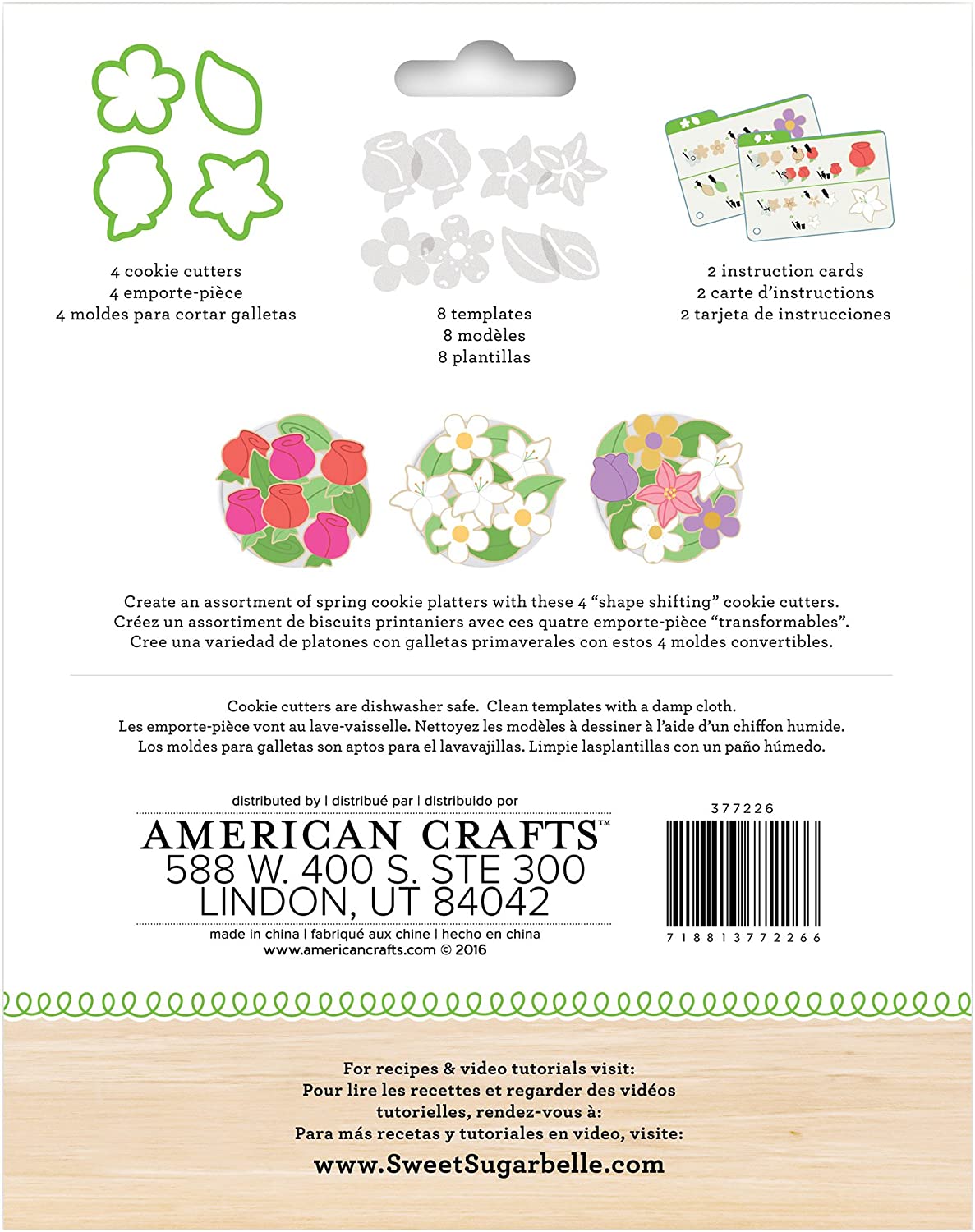 Cookie Cutter Spring Set  / Set Cortadores Galletas de Flores Primaverales Repostería Sugarbelle