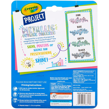 Metallic Outline Markers / Marcadores para Contorno Metálicos Marcadores &amp; Plumones Crayola