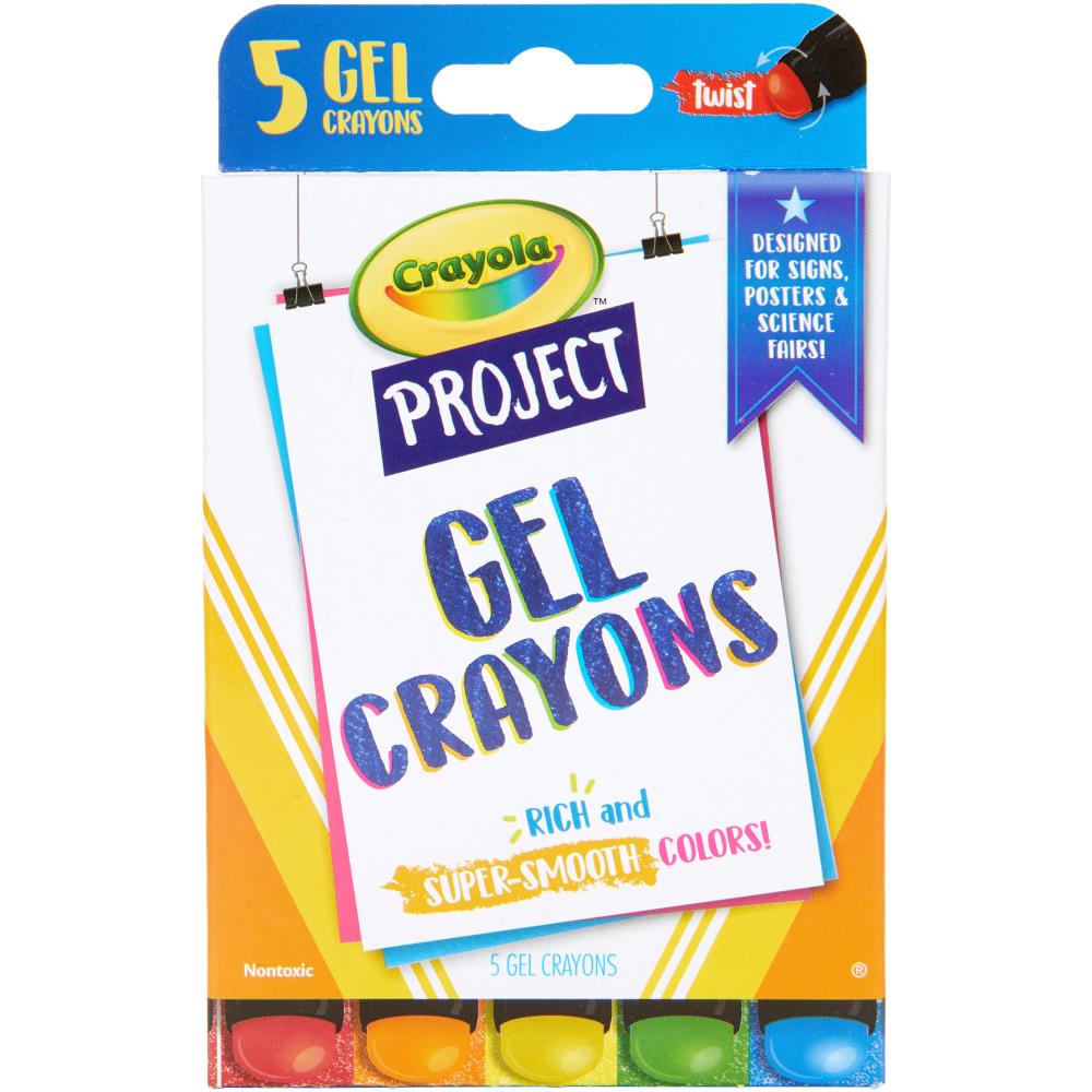 Crayola Project Gel Crayons / Crayones de Gel Colores y Plumones Crayola