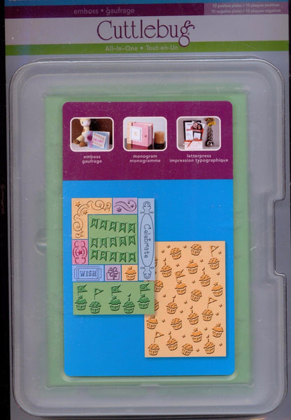 Cupcake Celebration All-In-One / Folder de Grabado Reposicionable Folders de Grabado Cuttlebug