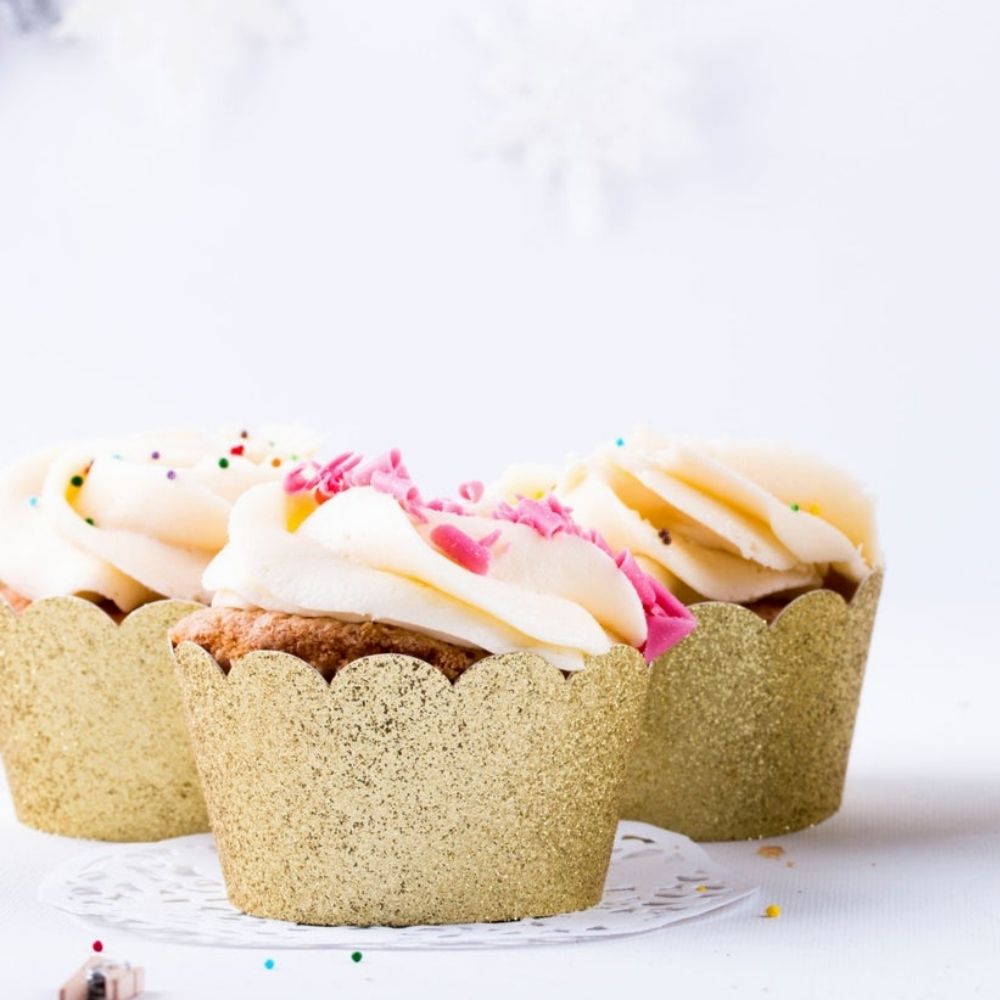 Cupcake Wraps / Cubre Cupcakes Dorados Descontinuado Wilton