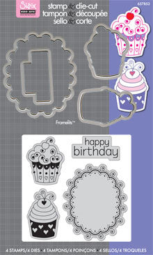 Set de Suajes y Sellos Cling de Cumpleaños / Happy Birthday Dados de Corte / Suajes / Troqueles Sizzix