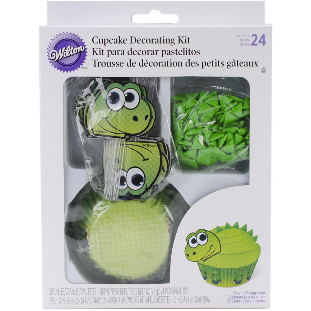 Cupcake Decorating Kit Makes / Kit de Decoracion de Cupcake de Dinosaurios Descontinuado Wilton