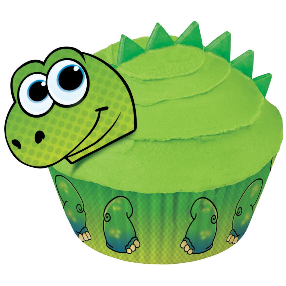 Cupcake Decorating Kit Makes / Kit de Decoracion de Cupcake de Dinosaurios Descontinuado Wilton