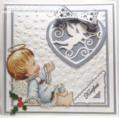 Suaje de corte corazón con filigrana / Craftables Filigree Angel Heart Descontinuado Marianne design