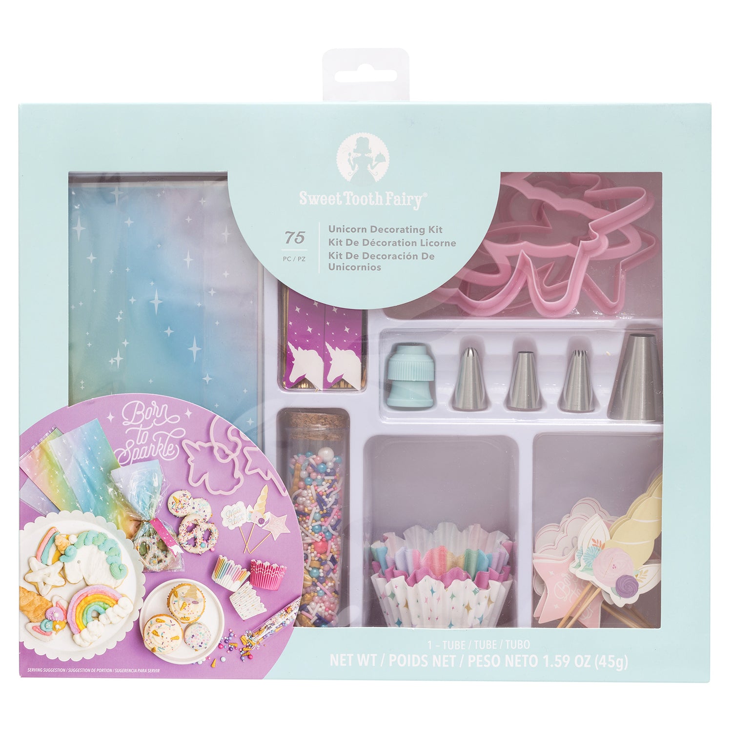 Unicorn Baking Kit / Kit de Repostería Unicornios 75 piezas Repostería Sweet Tooth Fairy