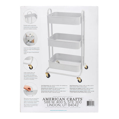 A la Cart Storage Cart White / Carrito Organizador Blanco con Ruedas Almacenamiento y Organización We R Memory Keepers