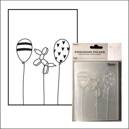 Embossing Folder Balloons Trio / Folder de Grabado Globos Descontinuado Darice