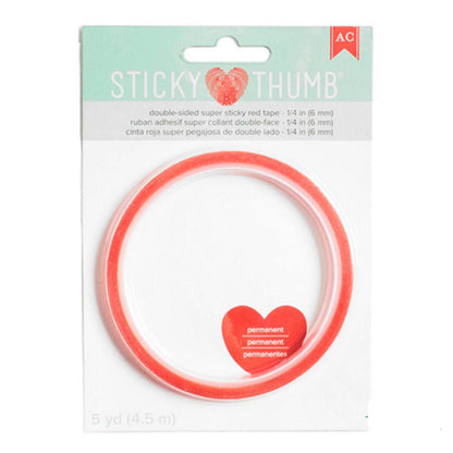 Super Sticky Red Tape / Cinta Adhesiva Doble Cara Extra Fuerte Adhesivos / Pegamentos American Crafts