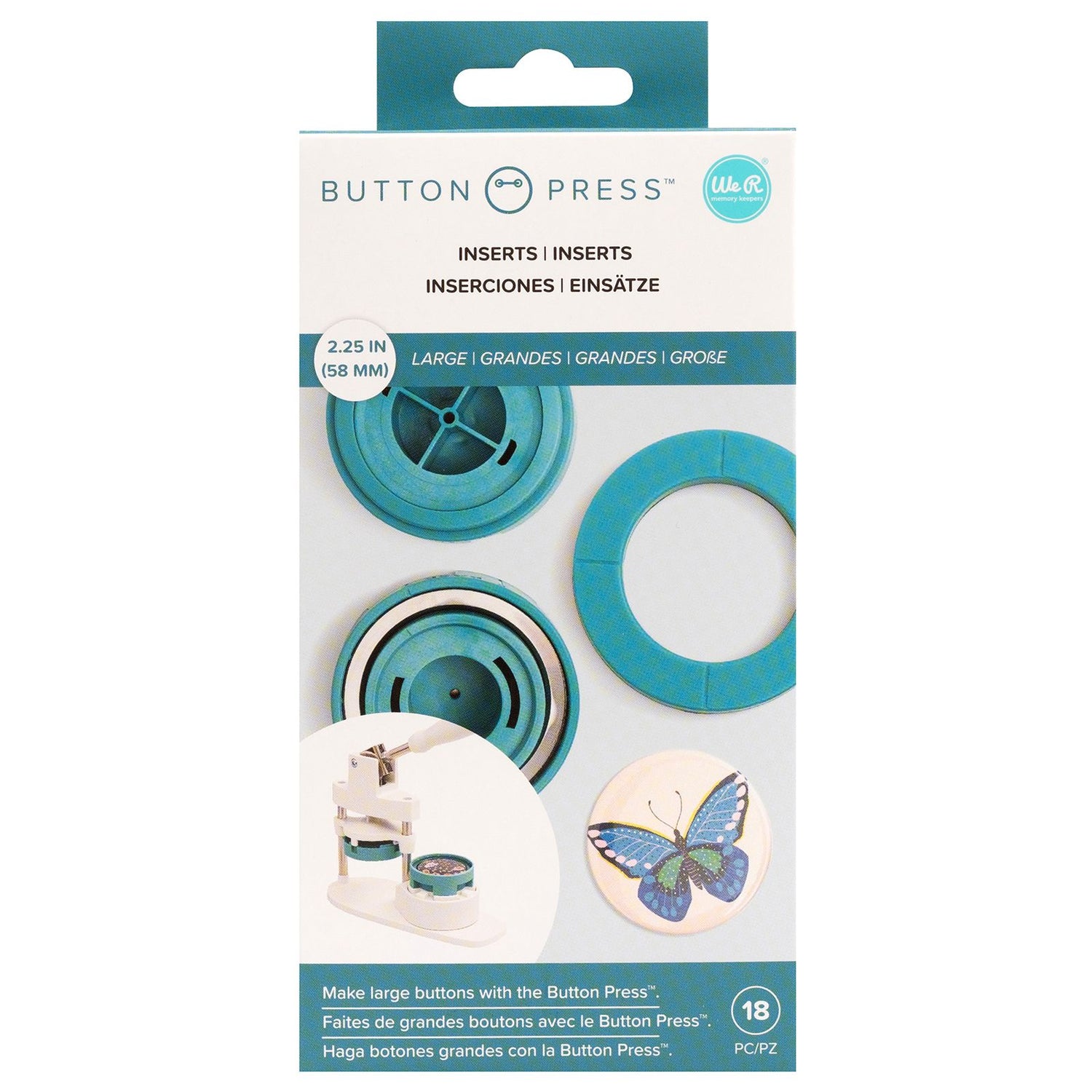 Button Press Large Insert / Adaptador Grande Accesorios We R Memory Keepers