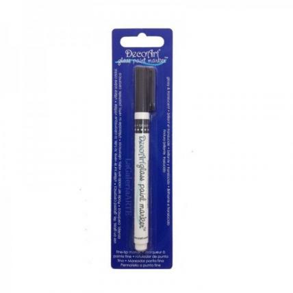 Glossy Glass Paint Marker Black / Rotulador para Vidrio y Cerámica Negro Brillante Marcadores &amp; Plumones DecoArt