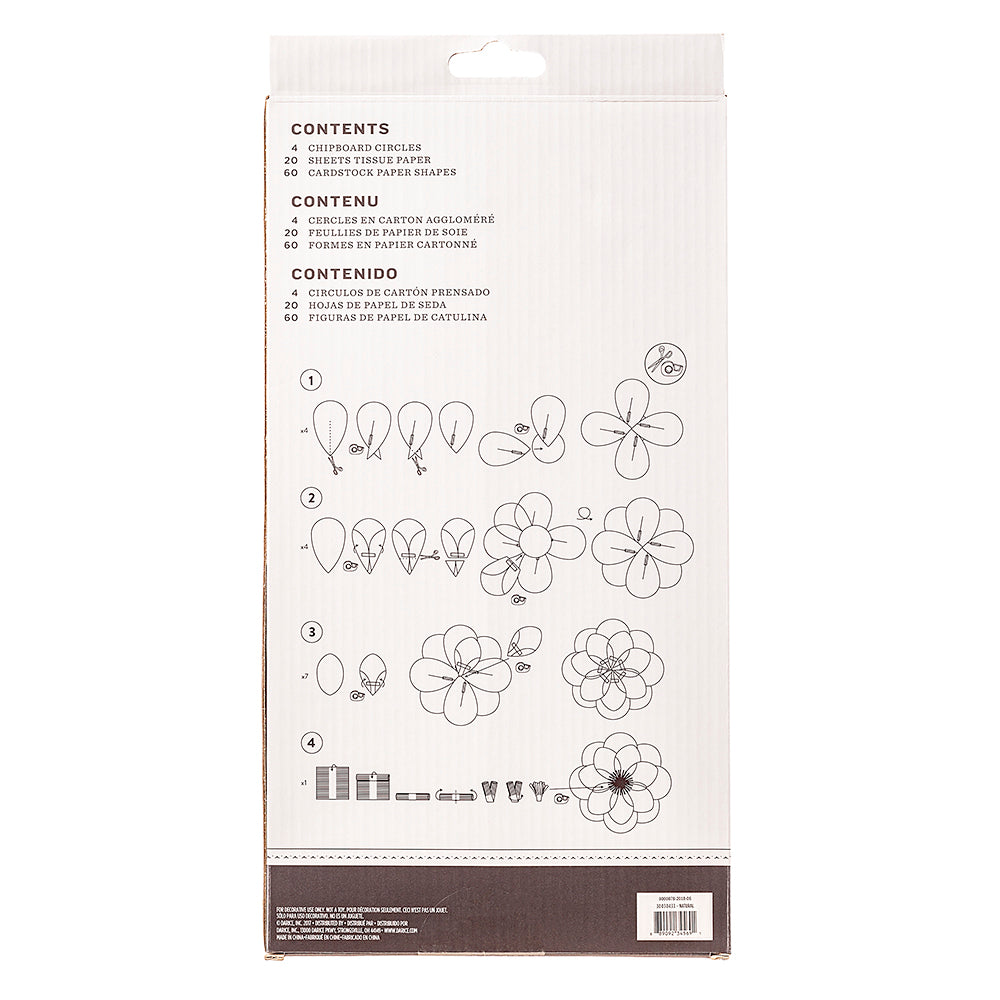 Paper Flowers Decor Kit / Kit Flores de Papel Adornos / Embellishments Darice