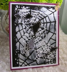 Halloween Delicate Web Stencil / Plantilla de Telaraña Descontinuado Memory Box