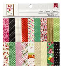 Paper Pad 6"X 6" 36 Pkg Flowers / Papel de Flores Descontinuado American Crafts
