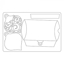 Bigz Pillow Box with Ornaments / Suaje de Corte de Caja de Almohada Descontinuado Sizzix