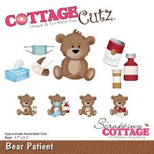 Bear Patient Die / Suaje de Oso Paciente Descontinuado Cottage Cutz