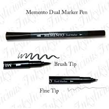 Memento Dual-tip Marker Tuxedo Black / Marcador Doble Punta Negro Marcadores &amp; Plumones TSUKINEKO