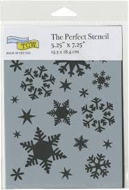 Snowflakes Stencil  / Plantilla de Copos de Nieve Esténciles / Plantillas The Crafters Workshop