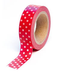 Washi Tape Polka Dot Red / Cinta Adhesiva Puntitos Descontinuado Queen&amp;Co